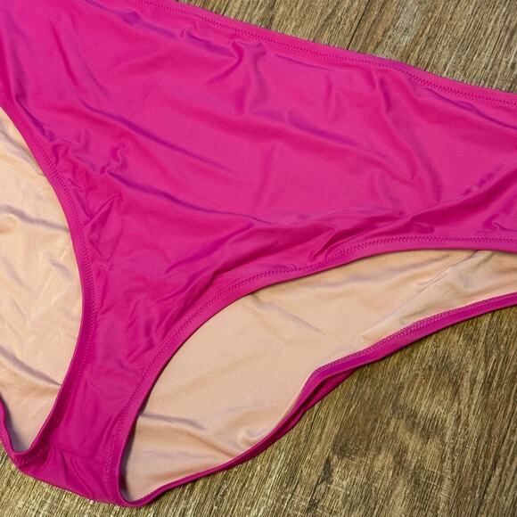 J. Crew Hallie Bikini Bottom in Magenta Orchid Size 3X - Picture 3 of 7
